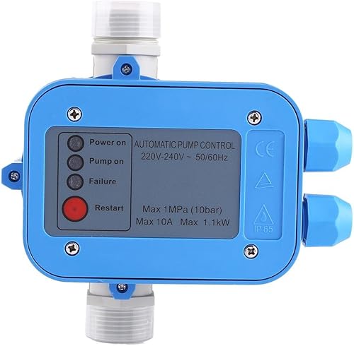 Press Control Regolator, 10A 1Mpa(10 bar) Controller di Pressione di Pompa all' acqua Automatico Pressostato Regolatore di Pressione Elettropompa Automatic Pressure Controller - Honorern