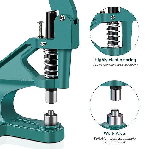 Occhiellatrice per Teloni Macchina Manuale A Pressione Pinza per Occhielli Professionale, Set di Pinze per Occhielli, Occhielli per Teloni con 900 Gommini Occhiello Per Tende Cinture Borse Scarpe - Honorern