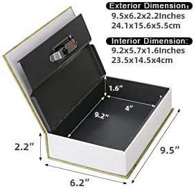 Scatola portaoggetti e libro di sviamento, cassaforte segreta nel dizionario con serratura/chiave a combinazione di sicurezza, cassaforte nascosta nel libro di sviamento - Honorern