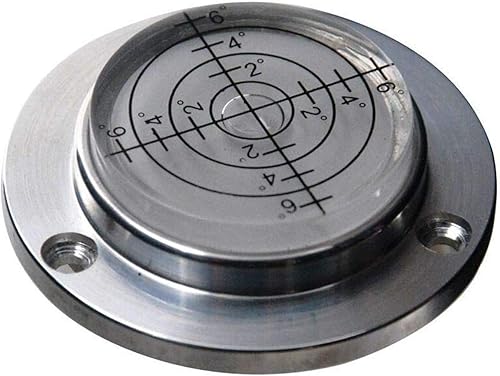 XMLEI Aluminum Alloy universal level Mini Level Round Bubble Spirit Level Diameter 50mm Height 11.5mm（1PCS） (white) - Honorern