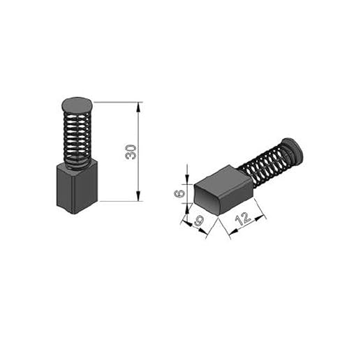 2 carboni per motori/spazzole di carbone, 6 x 9 x 12/13 mm, adatti per molti utensili elettrici come Blaukraft BBM 1050 - Honorern
