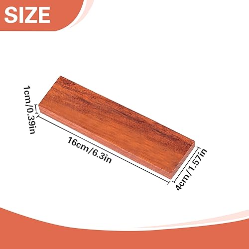 4 pezzi Naturale Legna Manico di Coltello Materiale Manico per impugnature di legno di pero rosso Impugnature Coltelli Strumento Materiale Fai Da Te 16x4x1 cm - Honorern