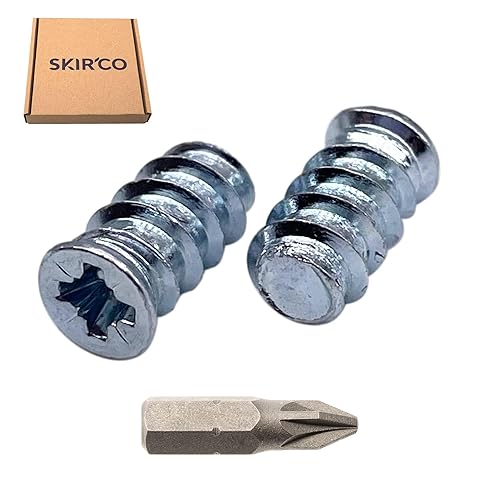 SKIR'CO (100 pz.) Viti Euro zincate 5,8 x 11 mm, Viti per guide per cassetti, Testa svasata piatta, Viti per cerniera - Honorern