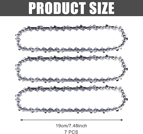 7 catene per motosega da 6 pollici, 37 TG, mini catena di ricambio, mini motoseghe a batteria, compatibili con tutte le catene per sega da 6 pollici, per albero da giardino, agricoltura, taglio alberi - Honorern