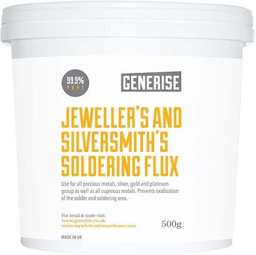 Saldatura Flux Jewellers and Silvermits - Polvere per saldare il 99,9% puro, per saldatura oro, argento, platino, ottone, rame, 500 g - Honorern