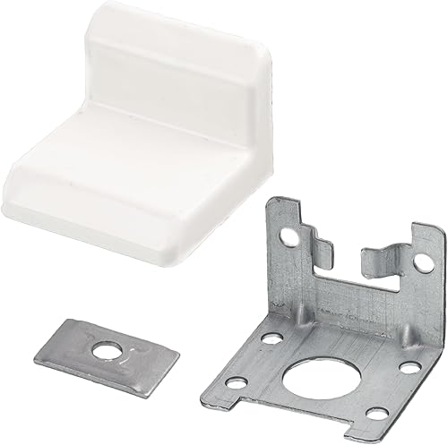 C74776 - Set di 10 staffe di fissaggio per superiore da cucina con copertura in plastica - raccordo per sospensione a parete - in acciaio - colore bianco - Honorern