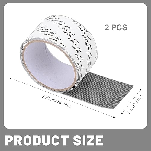 Nastro Adesivo Ripara Zanzariere, 5 cm x 2 m Nastro Zanzariera Ripara, Nastro in Fibra di Vetro per Riparazione Schermo Finestra, Utilizzato per riparare zanzariere e schermi delle finestre - Honorern