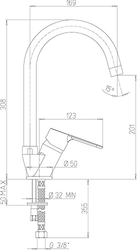 Paini GIADA570P Rubinetto Cucina, Cromo - Honorern