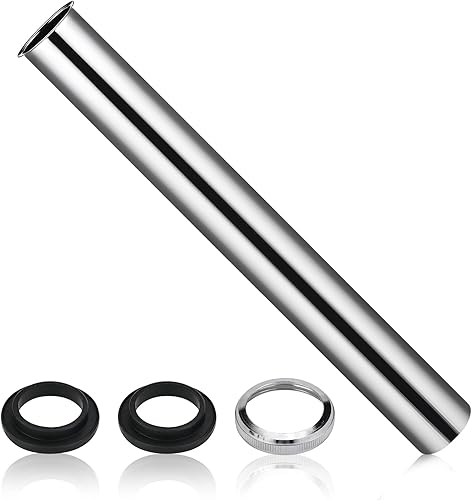 Tubo sommergibile universale per sifone 300 mm, prolunga tubo di scarico, sifone tubolare cromato 1 1/4' x 32 mm, cromato - Honorern