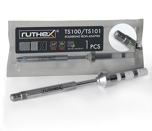 ruthex 1 adattatore per punte di saldatura della serie TS100 / TS101 / PINECIL compatibile con ruthex LOE-SETT-011 per l'inserimento di inserti filettati in stampa 3D - Honorern