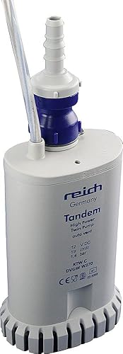 Twin Submersible Pump with Check Valve and Automatic Ventilation Bianco - Honorern