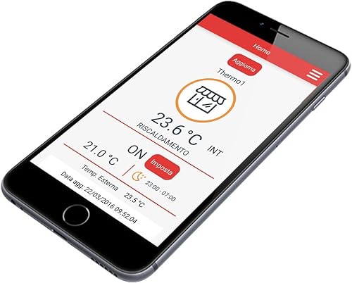 VEMER VE715900 THERMO GSM - Termostato GSM da Parete a Controllo Remoto via APP, Alimentazione 230V, Bianco - Honorern