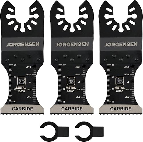 Lame Utensile Multifunzione 3 Pezzi, Lame Utensile Oscillanti in Metallo Duro, Accessori Oscillanti per il Taglio del Metallo, Compatibile con la Maggior Parte delle Marche - Honorern
