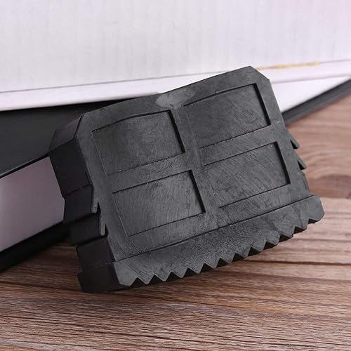 2PCS/1 Pair 6.3 x 2.4 x 3.6 cm Nero Piedini in Gomma rondella Covers Rettangolo Antiscivolo Ladder Protector Tappi di Copertura per Piedi - Honorern