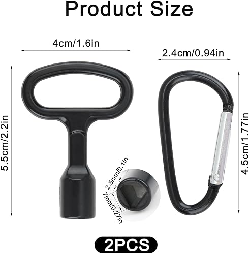 2 Set di Chiave Triangolo, Chiave A Triangolo Per Rifiuti, Per Uso Quotidiano, Per Valvole Di Sollevamento, Misuratori Di Gas, Scatole Di Misurazione - Honorern