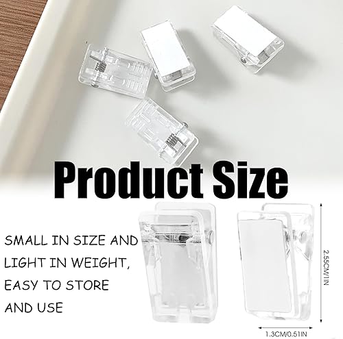 20 Pezzi Clip Adesive a Molla Trasparenti per Parete – Clip Decorativi per Foto,Poster,Arazzi,Tende da Doccia,Abbigliamento e Decorazioni Casa e Ufficio - Honorern