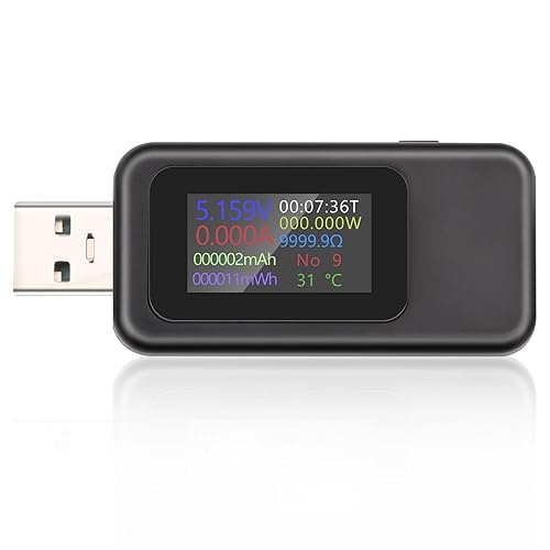Tester USB A Tester di ricarica del telefono Strumento di misura Voltmetro Multimetro USB Amperometro Tester di tensione e corrente 4-30 V 0-6,5 A PD QC Misuratore di potenza USB - Honorern