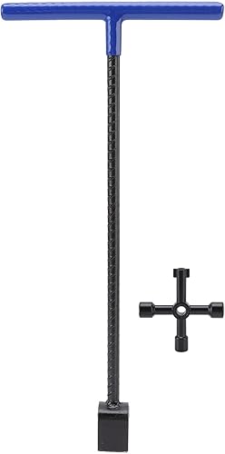 Chiave Chiave del Cordolo della Valvola del Contatore dell'Acqua Chiave del Rubinetto Dell'utensile con la Maniglia di Stile di T per Il Cordolo e la Valvola Principale dell'Acqua (Giallo) - Honorern