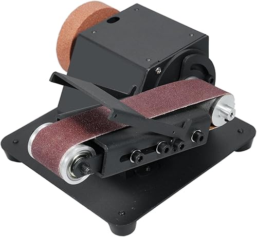 Mini levigatrice a nastro, levigatrice a nastro elettrica multifunzionale, 7 velocità regolabili, lucidatrice elettrica e smerigliatrice, piccola smerigliatrice elettrica - Honorern