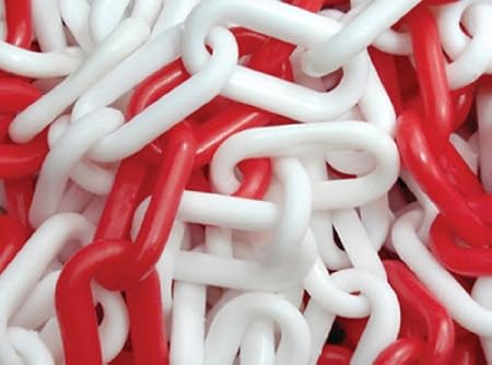 Faithfull - Catena in plastica, 12,5 m, 8 mm, colore: Rosso/Bianco - Honorern