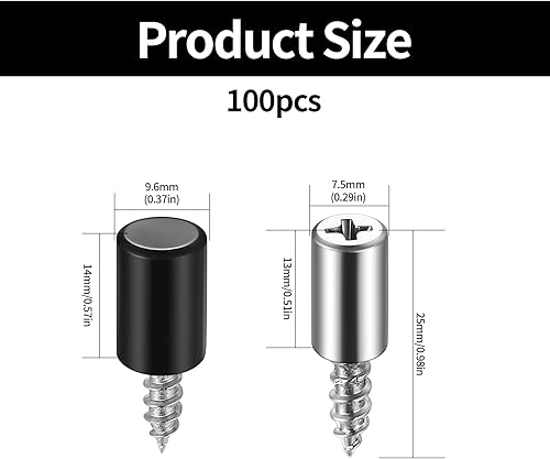 50 x Pioli Staffe Supporti per Mensole, 7,3mm Perni Per Mensole Mensola Armadio, Supporto per Mensola Vetro, Pioli Staffa Reggi Mensola Autofilettanti, con Copertura Antiscivolo (nero) - Honorern