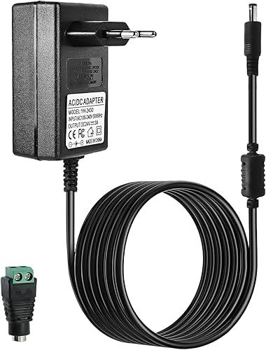 Adattatore di alimentazione da 24 V, 3 A, alimentatore da 72 W, convertitore da AC a DC, ingresso da 100 a 240 V, alimentatore da 24 V, alimentatore da 24 V per radio, strisce luminose, switch, - Honorern