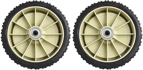 Eawfgtuw Confezione da 2 ruote anteriori in gomma da 20,3 cm per tosaerba HRJ216, diametro 203 mm, spessore 43 mm, accessori per attrezzi da giardino - Honorern