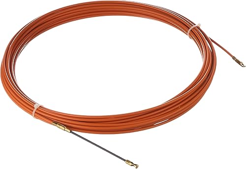 Electraline 61057 Sonda Tiracavi in Acciaio, 14 m, Diametro 4 mm, Arancione, Arancione - Honorern