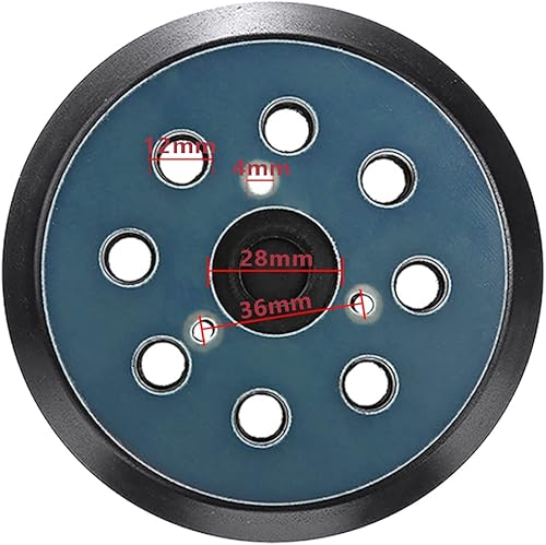 1 Pezzi Platorello di 8 Fori,25 mm Platorello abrasivo,platorello per DW421 / K, DW423 / K, BO5010, BO5030K, 382343 390K - Honorern