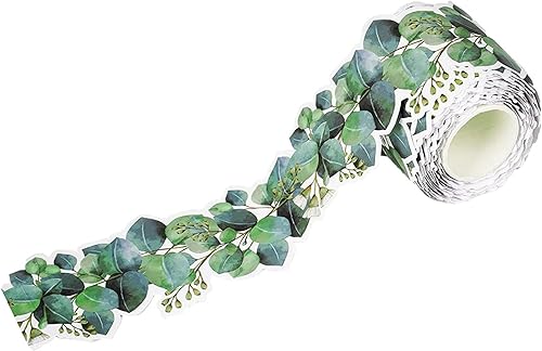 Adesivo decorativo in eucalipto - Adesivo multiuso, bordo per bacheca, adesivo per bordo finestra, adesivo da parete in eucalipto, bordo per bacheca, bordo decorativo per parete finestra - Honorern