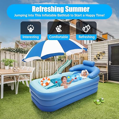 Vasca da bagno pieghevole vasca idromassaggio per doccia Mobile gonfiabile gonfiabile adulto gonfiabile per adulti - Honorern