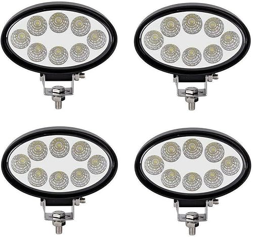 4X 24W LED Luce Faro Da Lavoro Ovale Faro Barca Camion Lavoro Faretto 138 * 85mm 12V 24V 24W 2280Lmn - Honorern