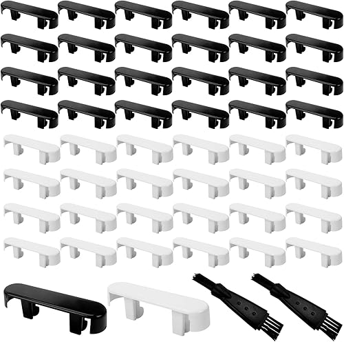 48 Pezzi Coperture per Fori di Drenaggio Tappi di Copertura per Drenaggio di Finestre Tappi per Davanzali di Finestre Tappi di Drenaggio di Ricambio Copri Davanzale di Finestre(Bianco,Nero) - Honorern