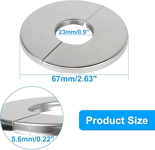 4 Pcs Copri Tubi Termosifoni, Rosetta Acciaio Inox, Copritubo Termosifone, Collari per Tubi di Copertura, Rosetta Copri Foro Muro Per Rubinetti, Tubi, Tubi Del Radiatore(34mm) - Honorern