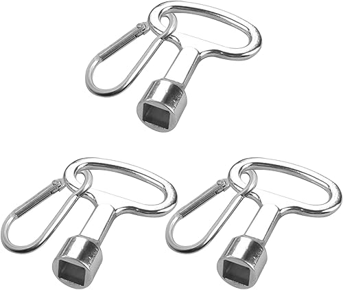 Set di 3 Chiavi per Radiatore, Chiave Quadrata da 8 Mm, per Aprire Contatori D'Acqua, Scarichi di Radiatori, Armadi Elettrici, Strumenti Idraulici - Honorern