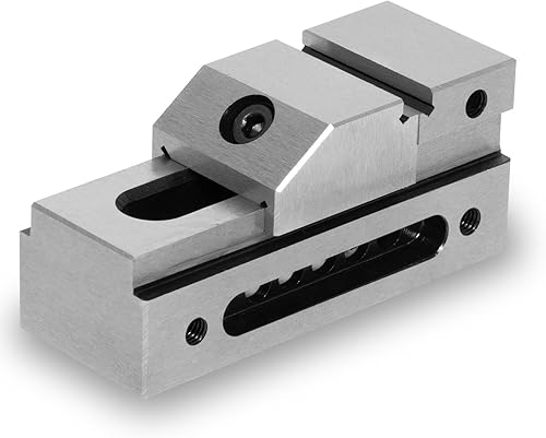 Morsa di precisione a serraggio ridotto, larghezza ganasce 150 mm, forza di serraggio massima 200 mm, altezza ganasce 50 mm, in acciaio robusto, per vari lavori, morsa da officina - Honorern