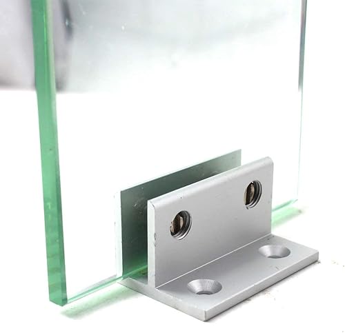 Morsetto in vetro in lega di alluminio, staffa di supporto per vetro di spessore 6-10 mm, con viti. - Honorern