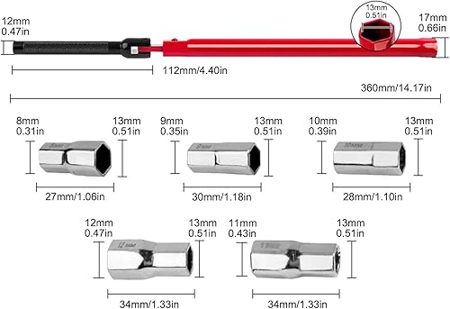 Chiave per rubinetto, strumento di montaggio per rubinetto, 8-12 mm, chiave di montaggio, strumento sanitario, utensile per rubinetti, strumento di montaggio - Honorern