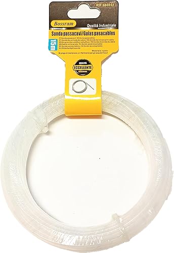 Sonda Passacavi 15 metri e Diametro Ø 3 mm Materiale: Nylon - Colore, Bianco (Sonda 15 Metri) - Honorern