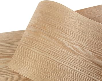 1 Rotolo di impiallacciatura in Legno massello di Frassino Naturale for mobili Audio, sedie, Pannelli Decorativi Fatti a Mano Fai da Te, ristrutturazione Altoparlanti(About 250x20cm 1PCS) - Honorern