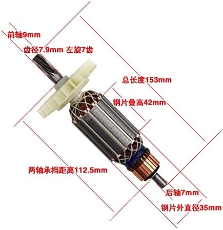 Sostituzione di Ancoraggio del rotore dell'armatura 220-240 V for Bosch GBH 2-26 2-26DRE GBH2-26 DFR Martello Rotante Elettrico 7 Denti con Benda (Color : Rotor) - Honorern