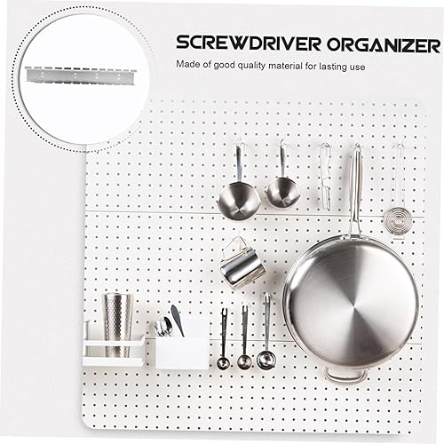 1 Pc porta cacciavite portautensili in acciaio appendi attrezzi da parete gancio organizer per pannelli forati domestici portautensili a mano Foro quadrato Perfboard tavola sospesa - Honorern