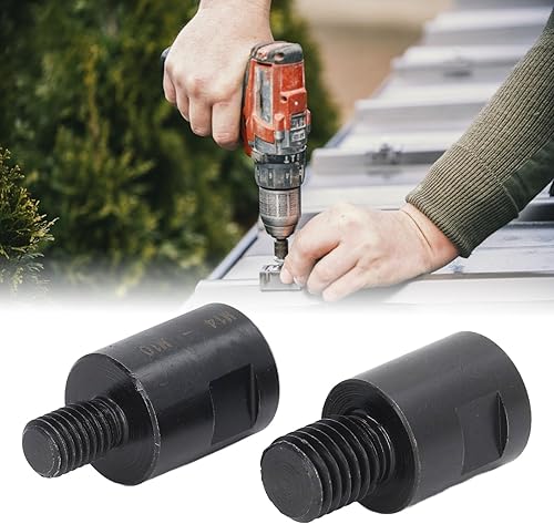 2 Adattatori per Punte da Trapano Filettate, da M10 a M14 e da M10 a M14, Convertitore per Asta di Prolunga, Adattatori per Punte da Trapano in Acciaio Legato, per Smerigliatrice - Honorern