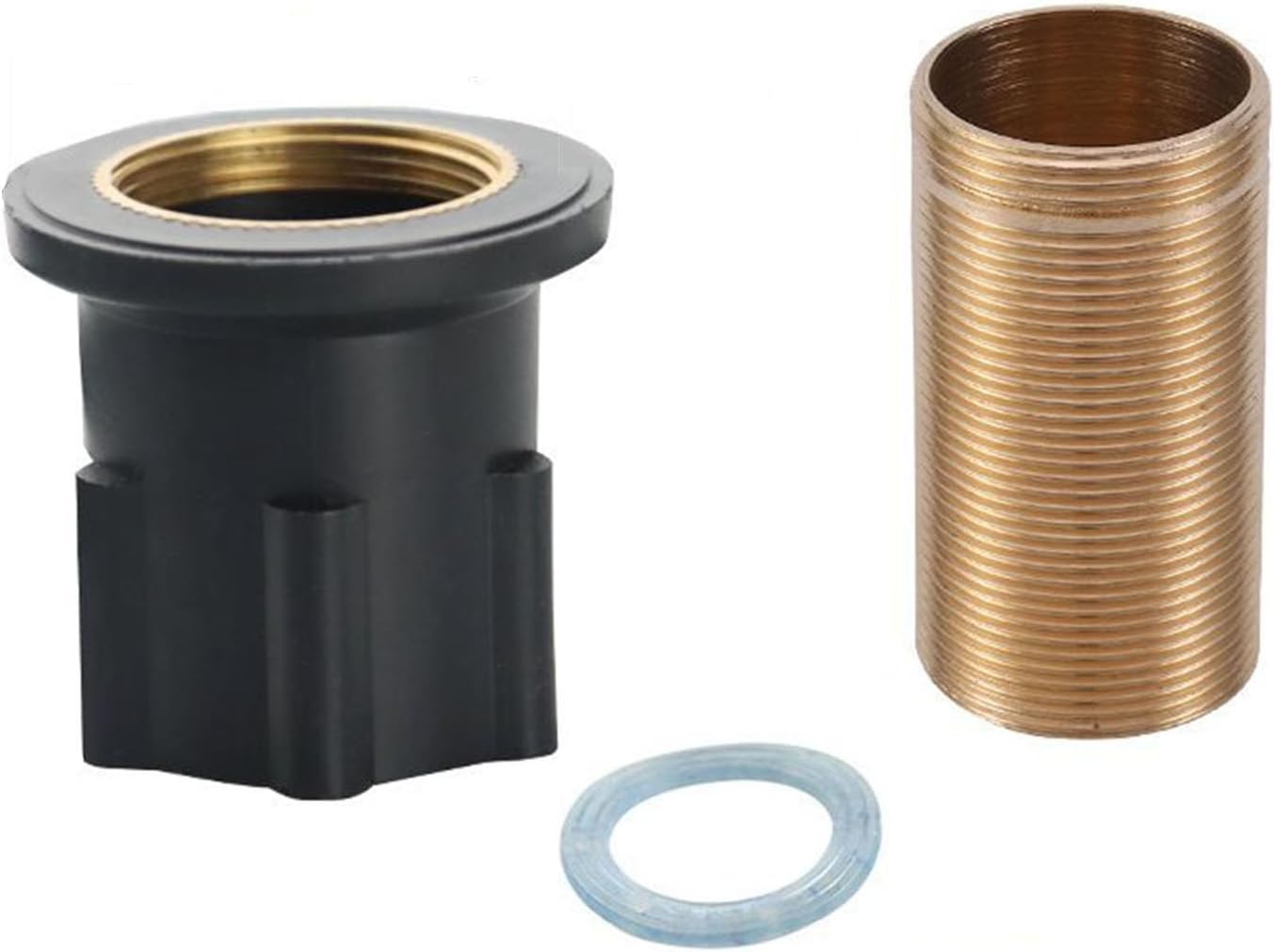 Kit di Fissaggio per Rubinetto Dell'Acqua Calda e Fredda Include 1 Barra Filettata ln Rame 1 Rondella ln Gomma 1 Dado Semi Rame Non È Richiesta Alcuna Chiave Inglese,Ottone,31,5 * 120MM - Honorern