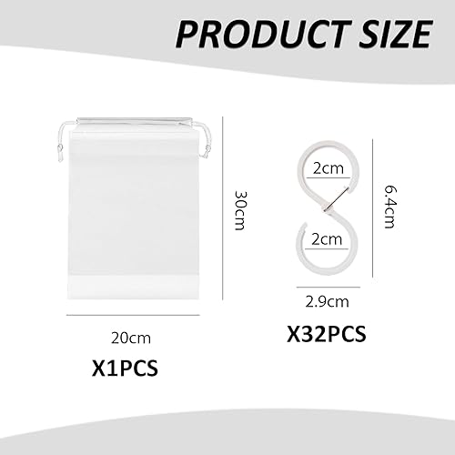 Ganci A Forma Di S Da 32 Pezzi E Custodia Da 1 Pezzo, Gancio Anticaduta, Gancio Multiuso, Gancio In Plastica, Adatto Per Cucina, Bagno, Giardino - Honorern