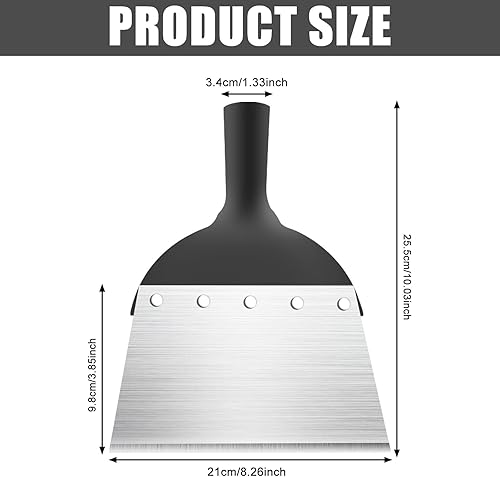 Pala per la pulizia del giardino all'aperto: lama piatta in acciaio, 21 cm, pala da giardino in metallo, piante agricole, strumento di diserbo per cazzuola da giardino - Honorern