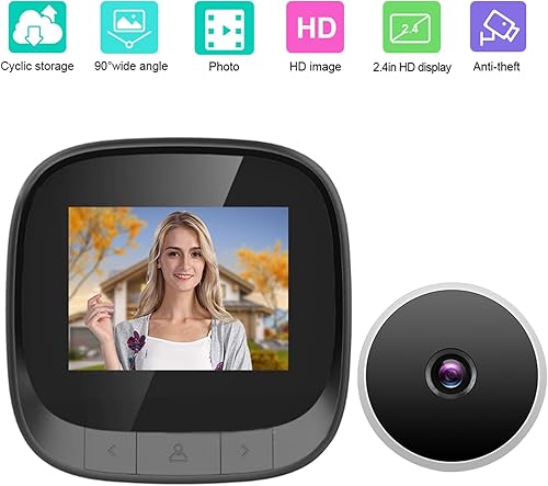 Spioncino Digitale di Sicurezza Telecamera Spioncino da 2,4 Pollici, Mirilla Digital Puerta Wifi, Telecamera Spioncino per Wifi Appartamento, Telecamera Spioncino Porta, - Honorern