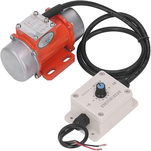 Vibratore per calcestruzzo da 30 W, motore elettrico vibrante da 4000 /min, con regolatore di velocità e forza eccitante regolabile, CC 12 V - Honorern