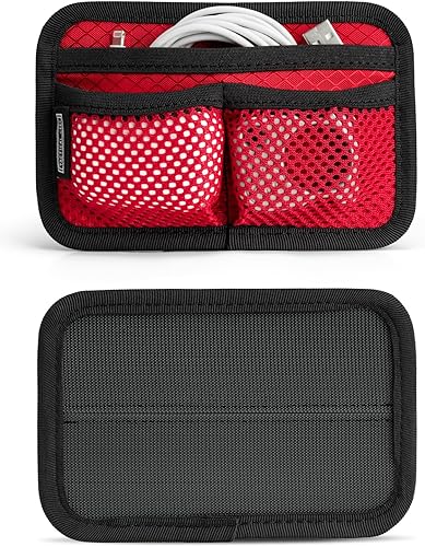 TACTICAL GEEK TCM3 Mini EDC Organizer Board, Accessori Zaino Con Tasca Aperta & Tasca A Rete, Pannello Inserimento Borsa Utility Con Gancio E Passante Modulare Per Uso Quotidiano, Rosso - Honorern