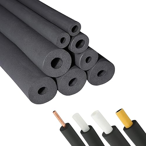Tubo di Schiuma di Isolamento del Tubo, Guaina Isolante per Tubi Condizionatore 6 13 16 20 25 32 43 50 63 76 90 110mm Antigelo Guaina Isolante per l'inverno All'aperto Tubo di Spugna 1PCS - Honorern